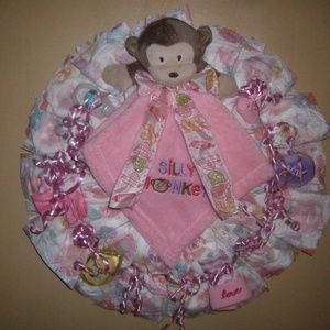 Baby Girl Baby Shower Honest Diaper Wreath